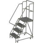 Tri-Arc Manufacturing – Escabeau roulant avec marche supérieure profonde; 40 po haut.; 4 marches; 16 po larg. (KDSR104162-D2)-Nombre de marches : 4