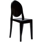 Nicer Furniture - chaise d'appoint fantôme de Louis XVI - noir-Fini noir mat