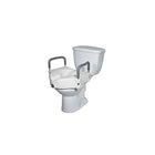 Drive Medical - Rehausseur de siège de toilettes avec accoudoirs rembourrés amovibles-Conçu pour les personnes éprouvant de la difficulté à s’asseoir ou à se relever des toilettes