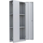 Metalware – Étagère enclenchable RK897, 4 tablettes, 36 x 18 x 88 po, gris pâle-Système de tablettes ajustables offrant un espace de rangement solide, mais économique qui convient à vos besoins