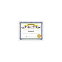 Certificat de participation Trend Enterprises 8 1/2" x 11", paquet de 180-Reconnaissez les réalisations spéciales avec grâce et style. Convient aux étudiants plus âgés et aux adultes.
