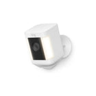 Ring - Spotlight Camera Plus Batterie avec vision nocturne couleur et sirène de sécurité (version 2022) - Blanc-Vidéo HD 1080p, visualisation en direct, vision nocturne couleur