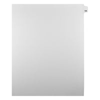 Markmaker - Intercalaires imprimes Legal, Blanc, 1/25th coupe, format lettre, sans trous, 25 tabs/PQT, 5 PQT/Boite, Numero 126-Intercalaires imprimes Legal