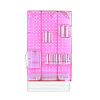 Azar - Kit d'organisateur de mur de panneaux perfacturés de 10 pièces avec un panneau et un assortiment accessoire - rose-Vendu en multiples de: 1