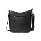 Nicci - Sac à bandoulière zippé de taille moyenne avec sangle web - Noir-Sac bandoulière