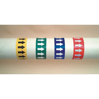 Accuform Signs - Rubans De Fléches De Direction De L'Écoulement, 54pi, Blanc/Vert-Couleurs Blanc/vert