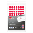 Avery - Étiquettes à codage couleur amovibles écrire, 1/2po, rouge, paquet de 420-Étiquettes avec des couleurs vives pour identifiez facilement des objet