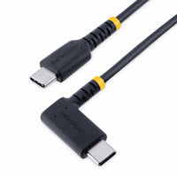 StarTech - Câble de charge USB-C vers USB-C coudé 60 W de 1 pi - Noir-Connectors: 1 x 24-pin USB 2.0 Type-C (Connector A), 1 x 24-pin USB 2.0 Type-C (Connector B)