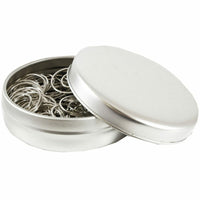 JAM PAPER - Trombones Circulaires Colores, Argent, 2 Paquets de 50-Couleur: Aregent