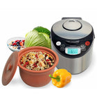 VitaclayMD – Multicuiseur biologique intelligent avec pot d’argile de cuisson, ovale 6 tasses, 3,2 pte, noir et acier inoxydable-Capacité de 6 tasses