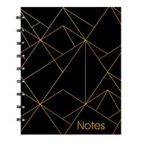 Blueline – Cahier MiracleBind Collection Or – 9-1/4 po x 7-1/4 po – Noir – 58 Feuilles-Pages microperforées blanches