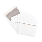 JAM Paper Enveloppes carrées avec fini métallique et fermeture gommée, 6 x 6 po, blanc avec intérieur argenté, paq./100-Fermeture : Gomme
