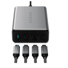 Satechi Chargeur GaN PD 4 ports USB-C 165 W - Gris sidéral-2 x USB-C PD connected - up to 100W/60W