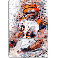 Designart – Art de rue sur toile, joueur de football enthousiaste (PT3612-3P)-Impression