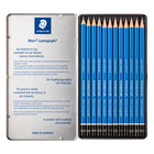 Staedtler - Crayons à dessin Mars Lumograph - Paquet de 12-La large gamme de duretés des crayons Lumograph en font l'outil idéal pour artistes et graphistes