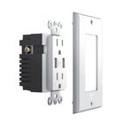 Prise murale Wi-Fi intelligente Geeni avec 2 fiches et 2 ports USB, blanc-Vous permet de planifier des minuteries pour les appareils branchés dans votre maison, de donner à chaque prise un nom unique et de les utiliser séparément