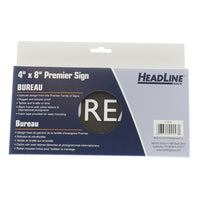 Headline Sign - Panneau « Bureau » Premier - 4 po H x 8 po L - Noir-Message du panneau : « BUREAU »