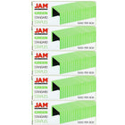 JAM PaperMD – Agrafes de taille standard, vert, paquet de 5-Taille : 0,5 x 0,25 po