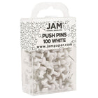 JAM Paper – Punaises, blanc, 10 paquets de 100, total de 1000 (222419055g)-Fini : lisse