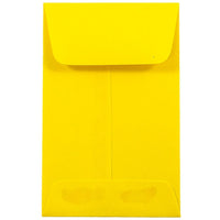 JAM Paper - Enveloppes à monnaie nº 1, 2,25 x 3,5 po, papier recyclé Brite Hue jaune, 1000/paquet-Enveloppes à monnaie