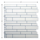 CTG Brands Multi Rectangular Wall Tile, 10" x 10", White, 6 Pack-Bricolage facile: il suffit de décoller la pellicule arrière et de coller les carreaux de dosseret auto-adhésifs à l'endroit souhaité sans colle supplémentaire, sans coulis, sans dégats et sans outils spéciaux ni expérience requis