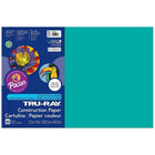 Papier de construction Pacon Tru-Ray, 12" x 18", turquoise, 250 feuilles-Papier au sulfite épais de 76 lb, 100 % teint en cuve avec des fibres plus longues et plus résistantes.