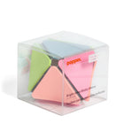 Poppin - Bright Ideas Petit mémo autocollant-8 faces avec 4 piles de papier et 4 triangles collants transparents