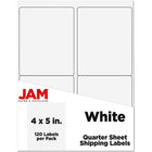 JAM Paper - Étiquettes d'adresse d'expédition extra larges - 4 po x 5 po - Blanc - Paquet de 120-Emballage anglais seulement
