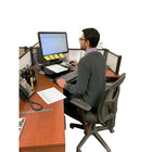Merangue - Poste de travail motorisé de bureau debout avec support pour moniteur-Réglable en hauteur