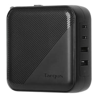 Targus - Chargeur mural GaN USB-C/USB-A de 100 W - Noir-Chargez 4 appareils en même temps avec 2 x ports USB-C et 2 x ports USB-A