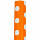 JAM Paper -  Papier cadeau – Papier cadeau à pois – 50 m² au total – Orange à pois blancs – 2 rouleaux/paquet-Taille : 25 pieds carrés par rouleau