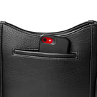 Nicci - Sac à bandoulière zippé de taille moyenne avec sangle web - Noir-Poche intérieure zippée et poche pour téléphone portable