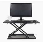 Convertisseur de bureau debout pneumatique Luxor - Noir-Dimensions (po) : 31,5 x 22,75 x 2,75 à 15,75