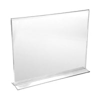 Eddies Hang-Up Display Ltd. Porte-affiche à chargement par le bas - comptoir - acrylique transparent - 8.5x11 po - 6/paq-Support de panneau de comptoir