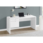 Monarch Specialties - 7581 Bureau 60 po L - Blanc Lustre/Tiroir Cote Droit/Gauche-6