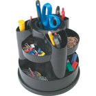 Staples - Range-tout de bureau rotatif, noir-10 compartiments de rangement séparés
