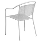 Chaise de patio avec accoudoirs et dossier arrondi, intérieur/extérieur, blanc (CO-3-WH-GG)-4