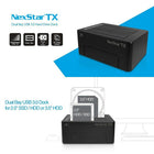 Vantec - Boîtier de disques durs à deux baies de 2,5/3,5 po, USB 3.0 (NST-D428S3-BK)-Convient à un disque dur SATA standard et doté de 2 fentes (deux baies)