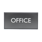 Headline Sign - Panneau « Office » Premier - 4 po H x 8 po L - Noir-Message du panneau : « OFFICE » (Bureau)