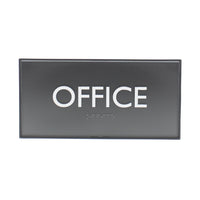 Headline Sign - Panneau « Office » Premier - 4 po H x 8 po L - Noir-Message du panneau : « OFFICE » (Bureau)