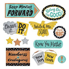 TREND enterprises Inc. Ensemble d'énoncés pour babillard, aspect métallique, 18 pièces-Ensemble de bandes de papier décoratif découpées, incluant des messages de motivation