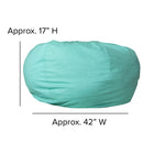Flash Furniture - Fauteuil poire surdimensionné vert menthe plein-Nettoyer les taches avec un chiffon humide