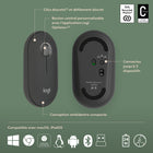 Logitech - Pebble 2 Combo, clavier et souris sans fil, discrets et portables, personnalisables, Logi Bolt, Bluetooth - Graphite-Un choix de conception que vous apprécierez: les pièces en plastique comprennent du plastique certifié recyclé post-consommation min. 49% pour Pebble Keys 2 K380s, min. 58% pour Pebble Mouse 2 M350s

