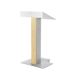 Urbann - Lutrin Y55 avec roulettes, aluminium et bois, naturel-Type de lutrin : Autoportant avec roulettes