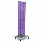 Azar Displays – Support de plancher autoportant à panneau perforé, 16 x 60 po, violet (700253-PUR)-En panneau perforé