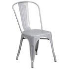 Flash Furniture – Table rectangulaire 31,5 x 63 po et 6 chaises empilables, int./ext., métal, argent (ET-CT005-6-30-SIL-GG)-Certifié ANSI/BIFMA