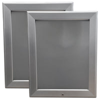 Eddie's - Porte-affiches verrouillable à cadre encliquetable - 8,50" x 11" - Aluminium argenté - Paquet de 2 (120660-2)-Porte-affiches verrouillables avec cadre encliquetable