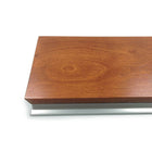 Urbann - Lutrin Y55 avec roulettes, aluminium et bois, cognac-Dimensions hors tout : 610 mm X 510 mm X 1143 mm (24" X 20" X 45")