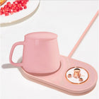 Habitu Chauffe-Tasse Électrique Rétro avec Tasse et Couvercle-Rose-Bouton de minuterie: Trois options sont offertes : 2 heures, 4 heures et 6  heures