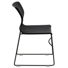 Chaise empilable noire à dossier complet de la série HERCULES, capacité de 661 lb avec cadre enduit de poudre noire-Quantité de pile: 25